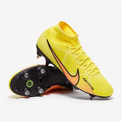 nike mercurial superfly fg fußballschuhe schwarz weiß hyper punch gelb|Nike mercurial superfly cleats.